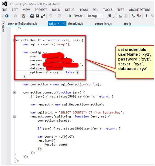 Open the api.js file
